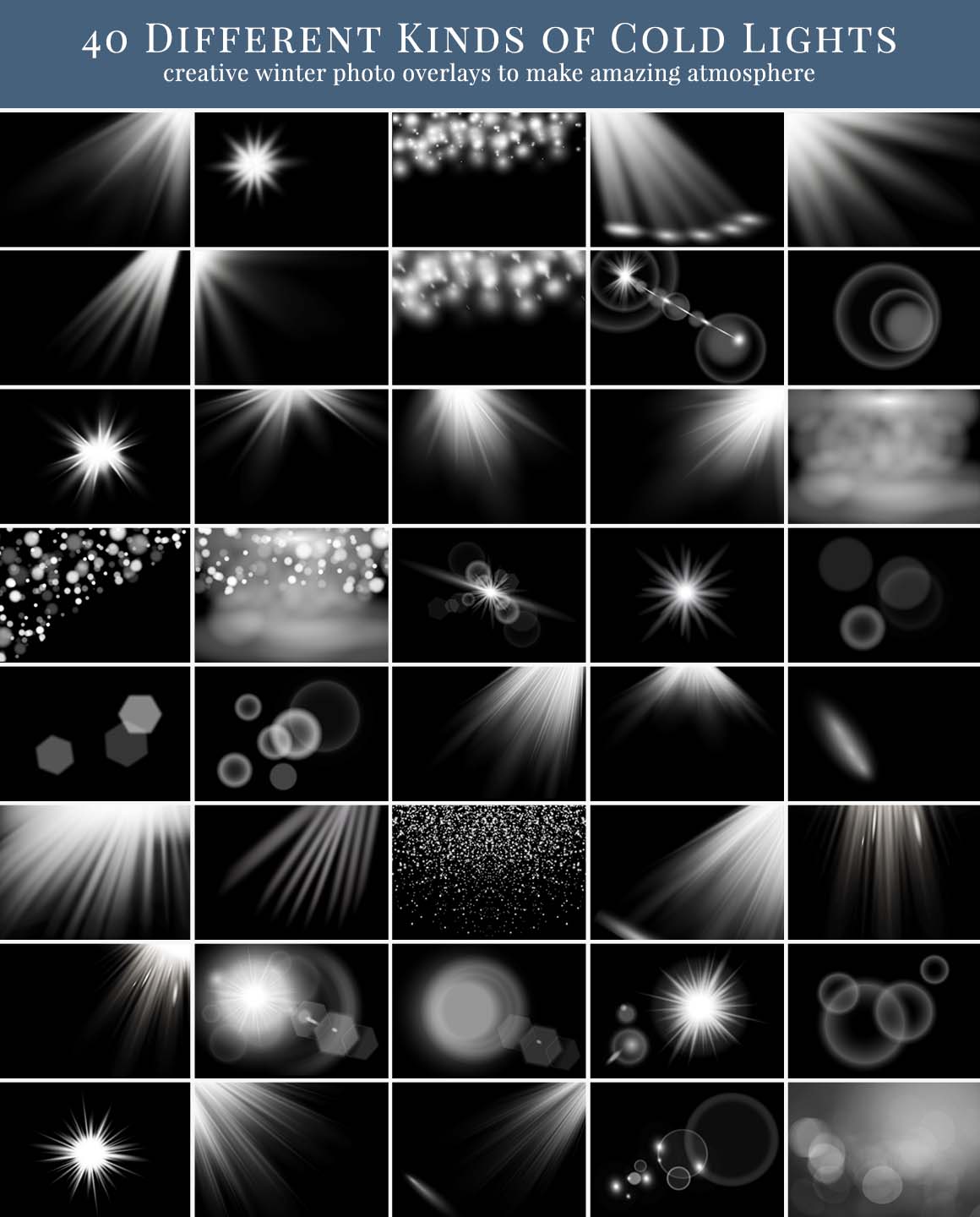 40 Creative Cold Shine & Lights Photo Overlays 40 Creative Cold Shine & Lights Photo Overlays