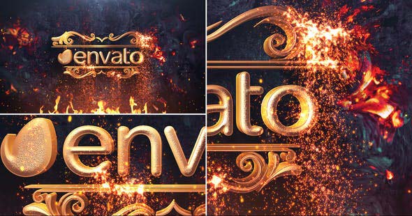Gold Particles Logo Intro After Effects Project