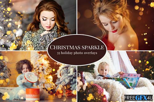 CreativeMarket - Christmas Sparkle Photo Overlays Christmas Sparkle Photo Overlays