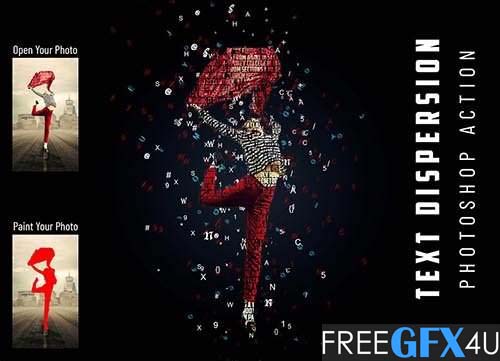 Text Dispersion Photoshop Action