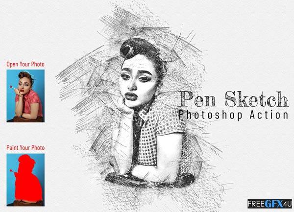 Pen Sketch Photoshop Action