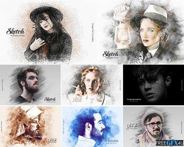 Top 20 Sketch Art Photo Effect Bundle