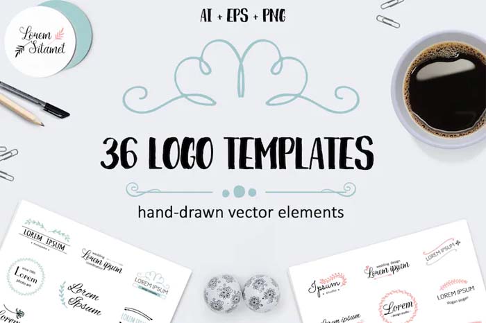 36 Premade Logo Templates Set
