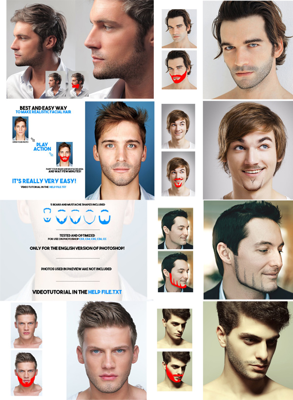 Face Hair Photoshop Action