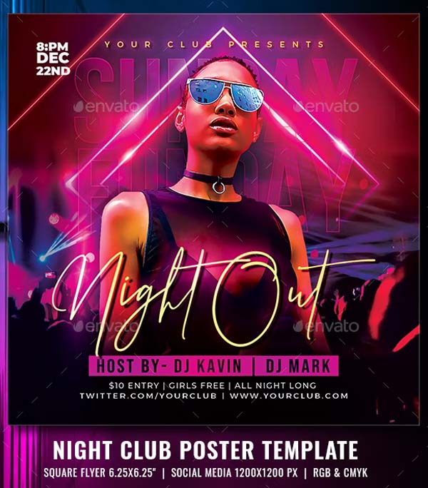 Graphicriver - Neon Club Party Flyer Neon Club Party Flyer