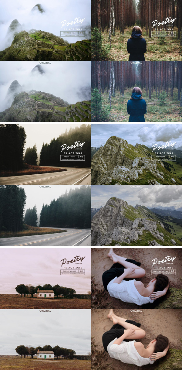 Poetry Landscape Actions