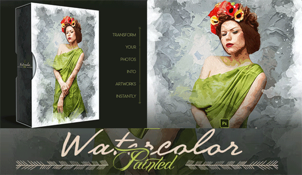 Watercolor Painter Photoshop Action
