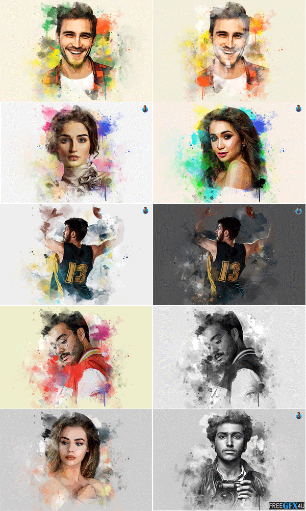 Watercolor Painting PS Effect