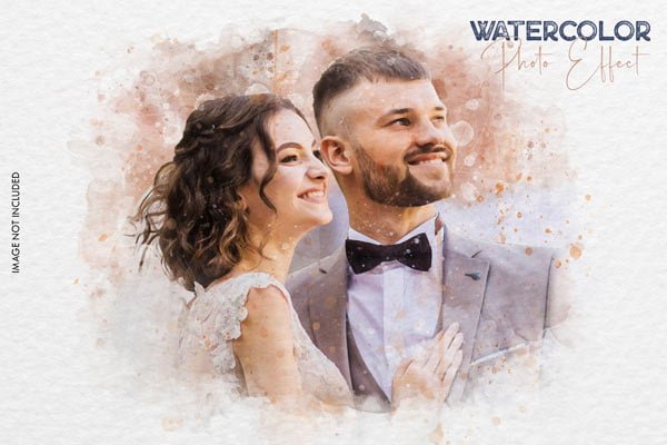 Watercolor Wedding Photo Effect Watercolor Wedding Effect