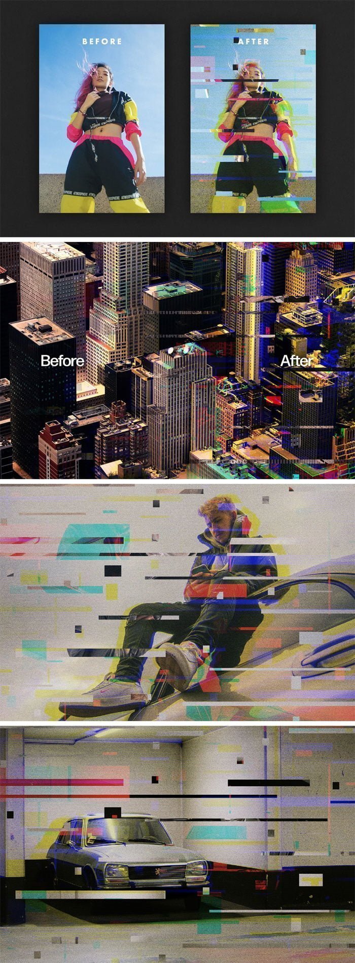 Screen Crash Photo Effect
