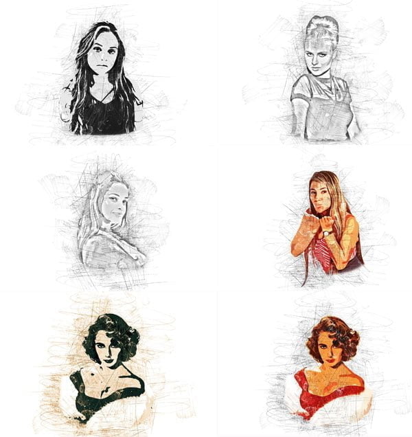 Sketch Cartoon Effect PS Action