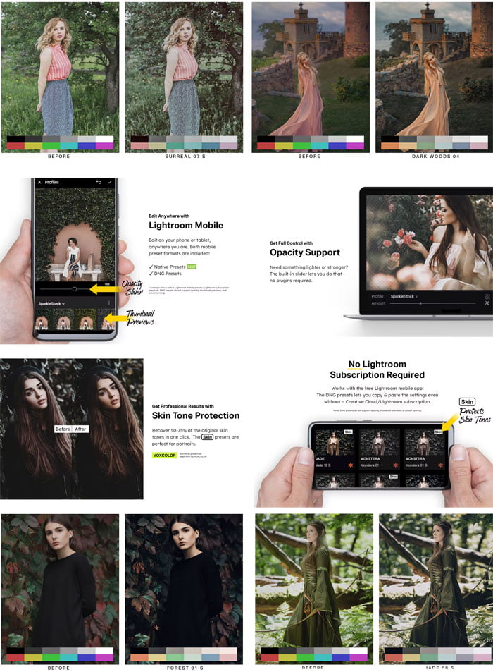 50 Moody Green Presets