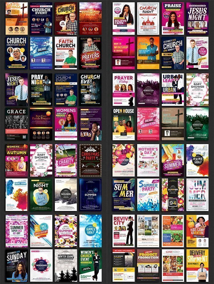 60 Business Flyers Templates Bundle