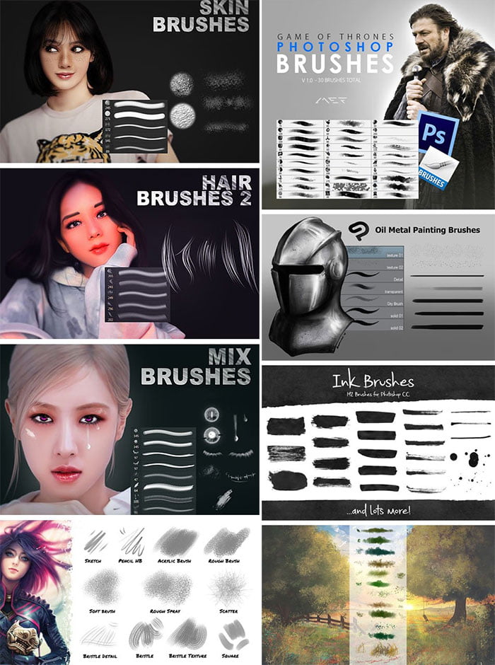 8 Awesome Painting Brushes Packs