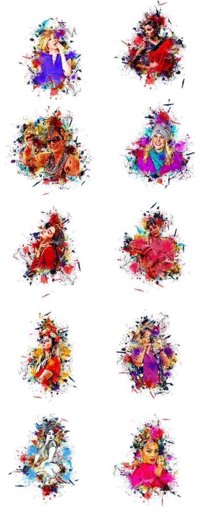 CreativeMarket - Artistic Colorful Photoshop Action Artistic Colorful Photoshop Action