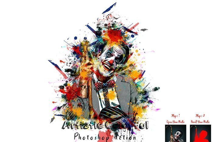 CreativeMarket - Artistic Colorful Photoshop Action Artistic Colorful Photoshop Action