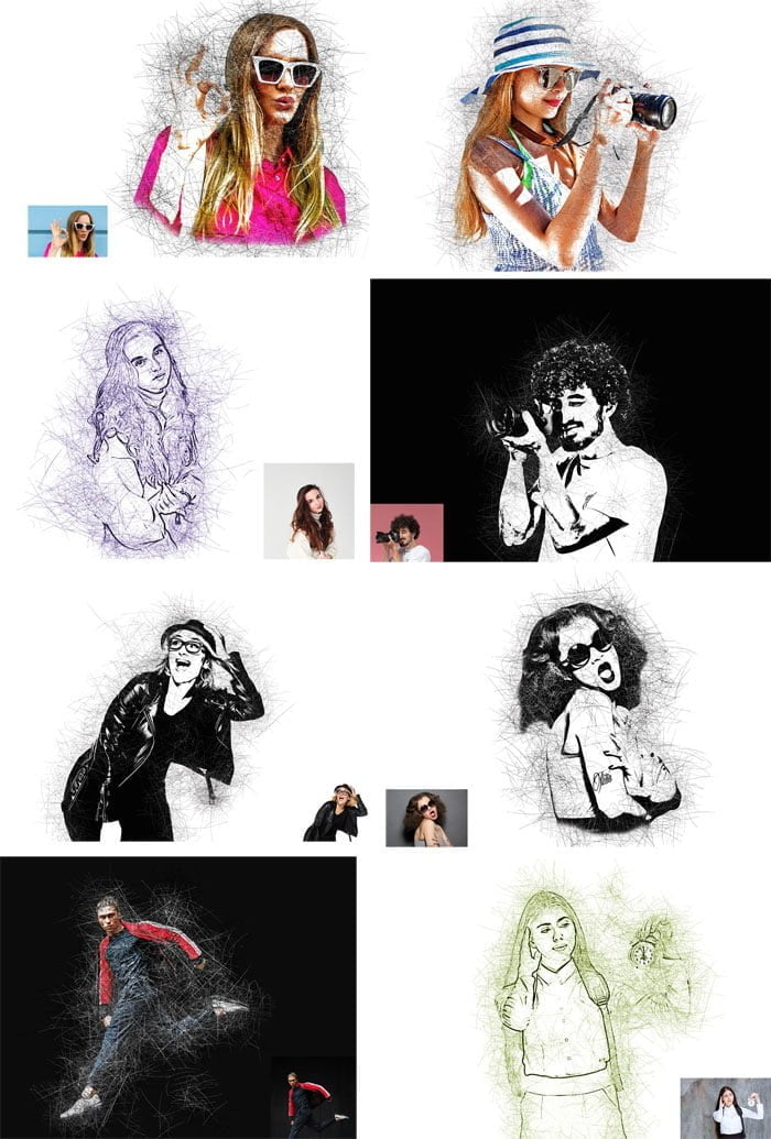 CreativeMarket - Creative Scribble Photoshop Action Creative Scribble Photoshop Action