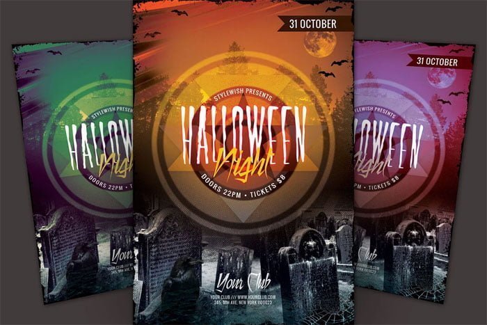 CreativeMarket - Halloween Night Flyer PSD Template Halloween Night Flyer