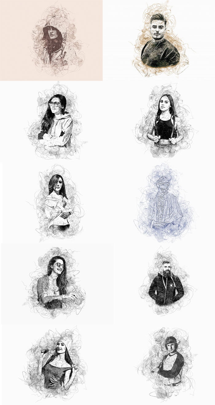 Photo To Sketch Photoshop Action Photo To Sketch Action