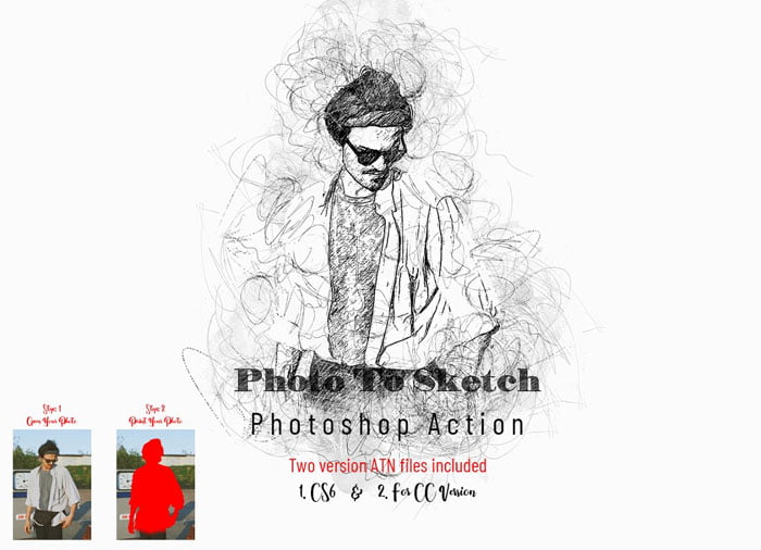 Photo To Sketch Photoshop Action Photo To Sketch Action