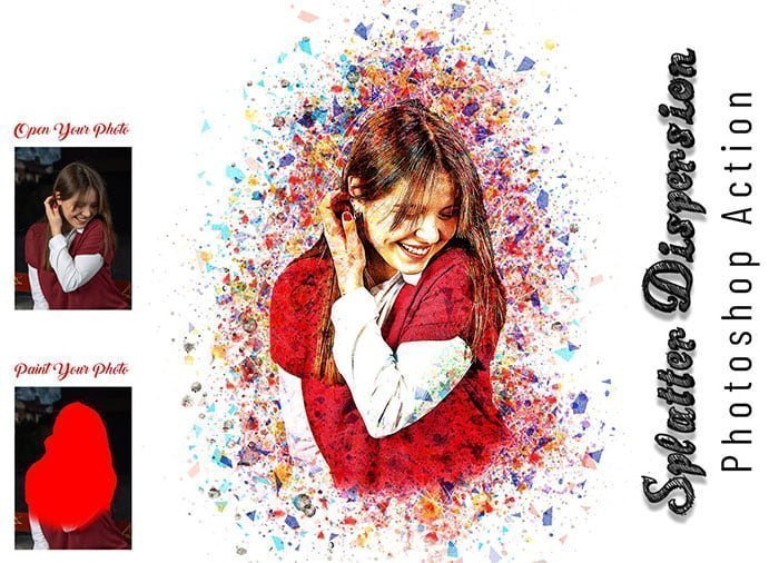 Splatter Dispersion Photoshop Action