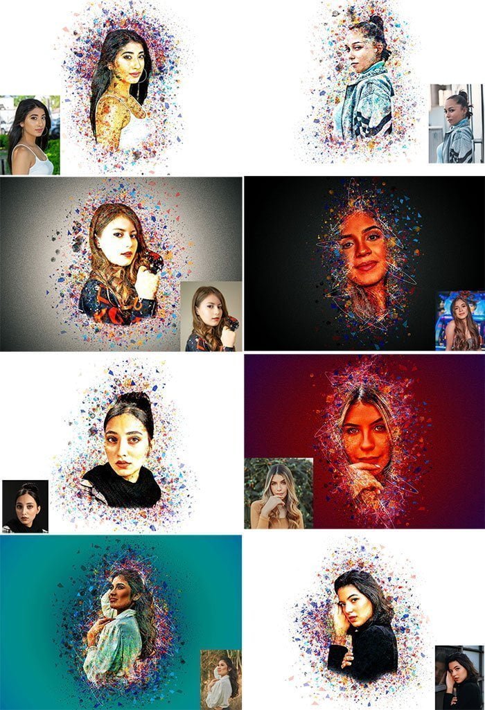 Splatter Dispersion Photoshop Action