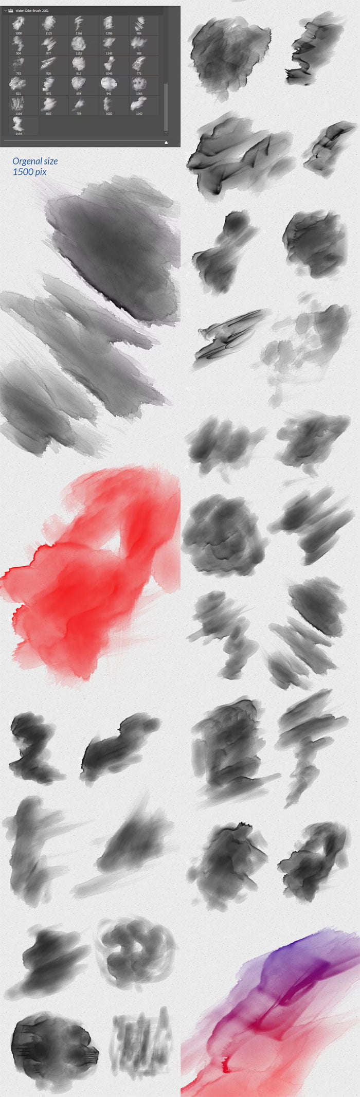 Watercolor Photoshop Brushes