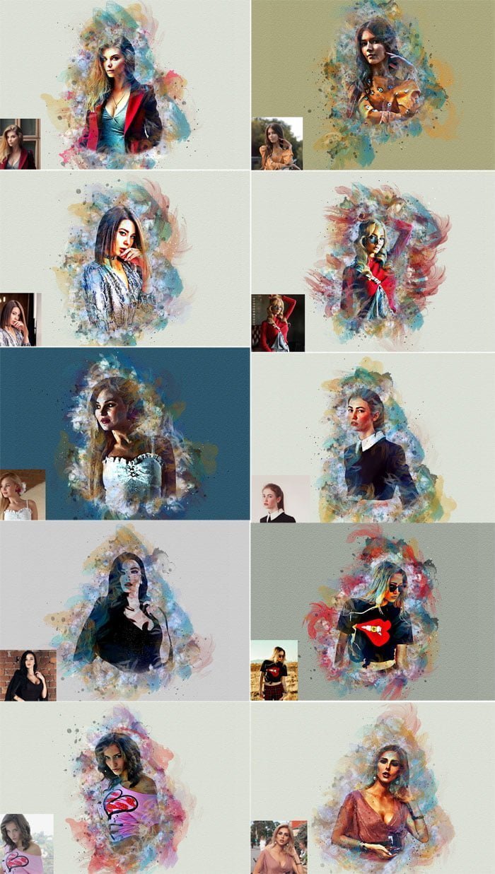 Dilute Watercolor Photoshop Action