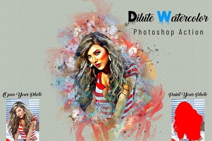 Dilute Watercolor Photoshop Action
