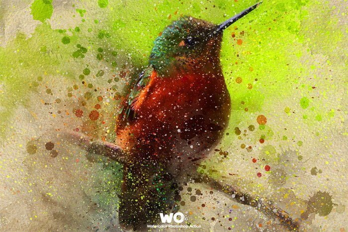 WO Watercolor Photoshop Action