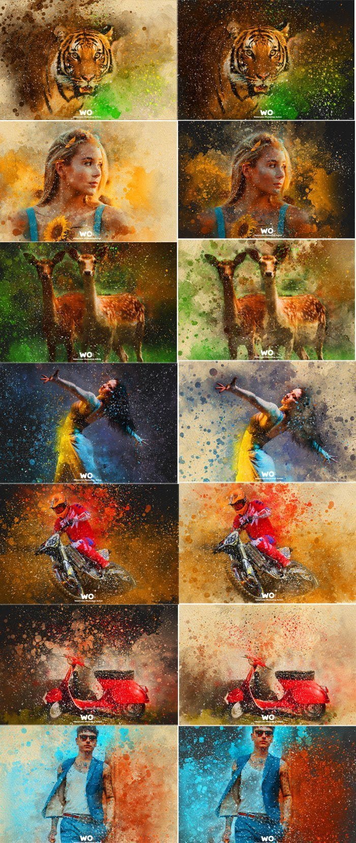 WO Watercolor Photoshop Action