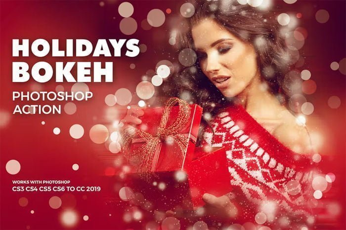 Holidays Bokeh Photoshop Action 