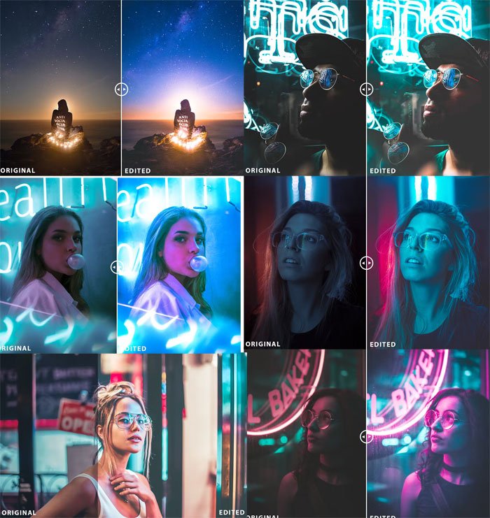 Neon Lights Lightroom Mobile Presets Neon Lights Mobile Presets