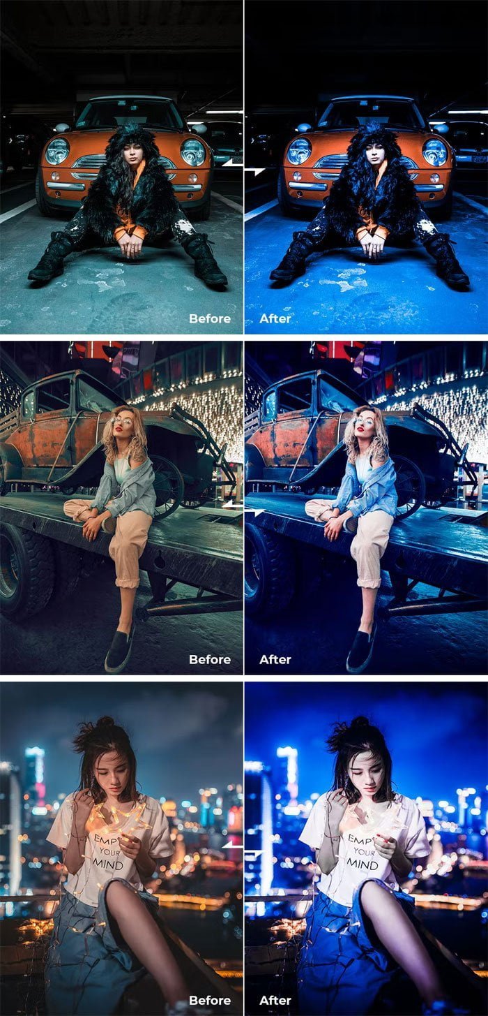 Photoshop Actions Presets - Cyan Blue
