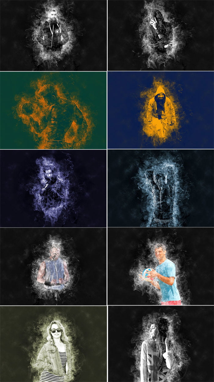 Smoke Portrait Photoshop Action