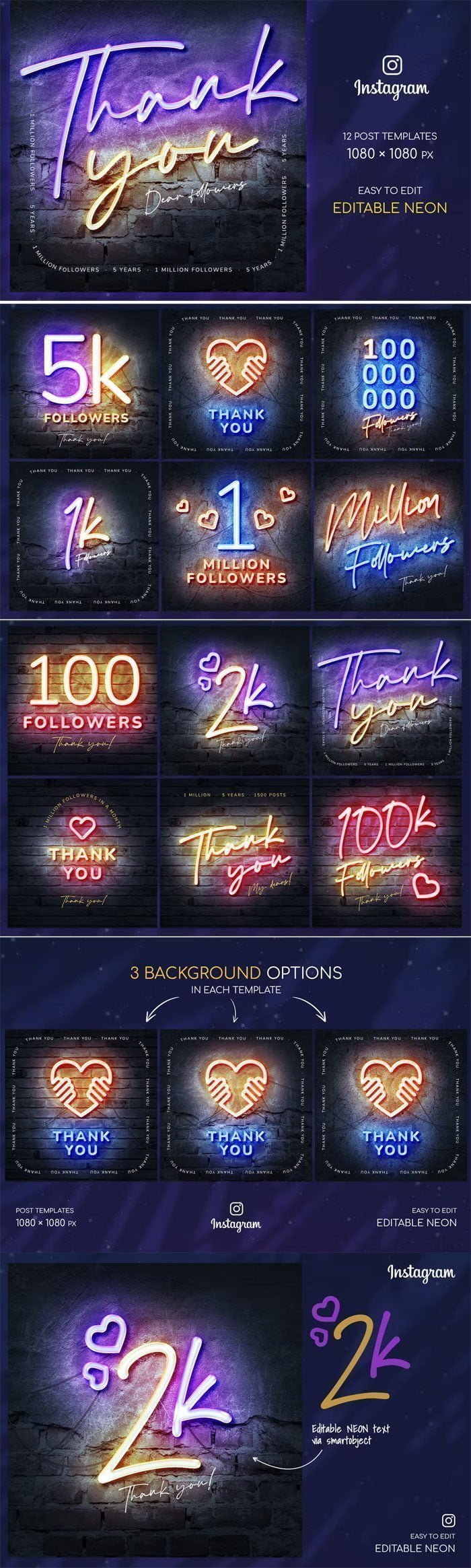 Thank You Neon Instagram