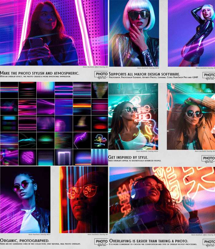Neon Aesthetic Effect Overlays