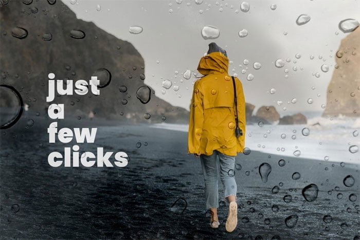 Waterdrop Photo Effect PSD
