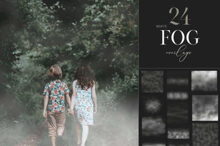24 Fog Overlays Realistic Fog Clipart