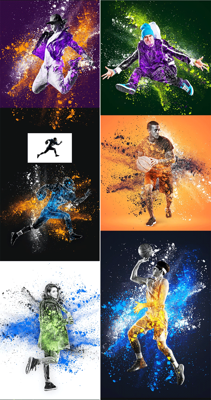 Powder Splash Photoshop Action