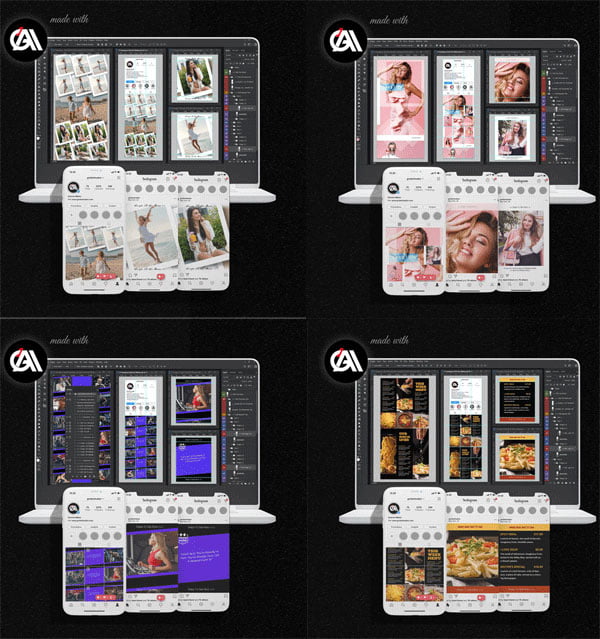 Instagram Grid Art Maker All-In-One Photoshop Suite Instagram Grid Art Maker Suite