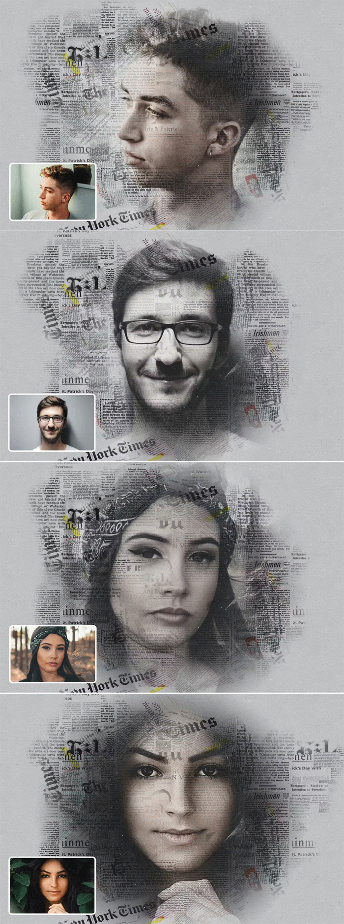 Newspaper Effect Photoshop Action