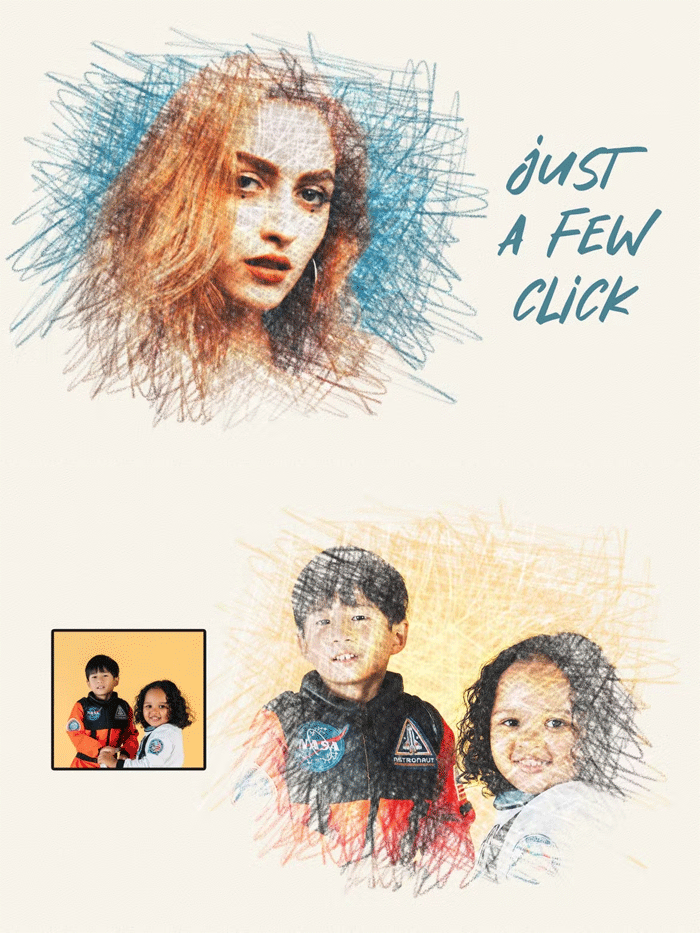 Scribble Photo Effect Free Download Scribble Photo Effect
