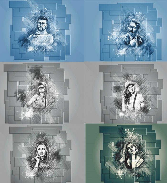 Brick Sketch Photoshop Action
