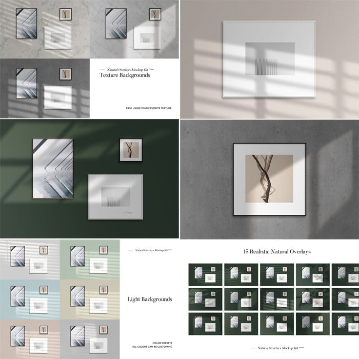 Frame Mockups With Natural Overlays Frame Mockups With Natural Overlays