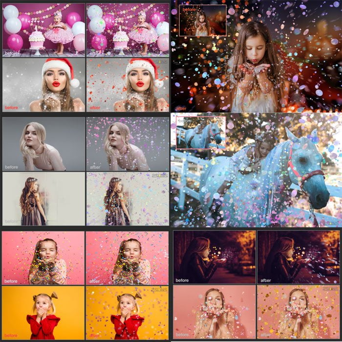Creativefabrica - 35 Confetti Overlays 35 Confetti Overlays