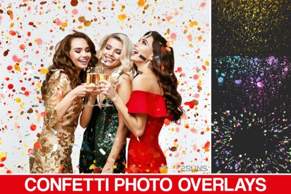 Creativefabrica - 35 Confetti Overlays 35 Confetti Overlays