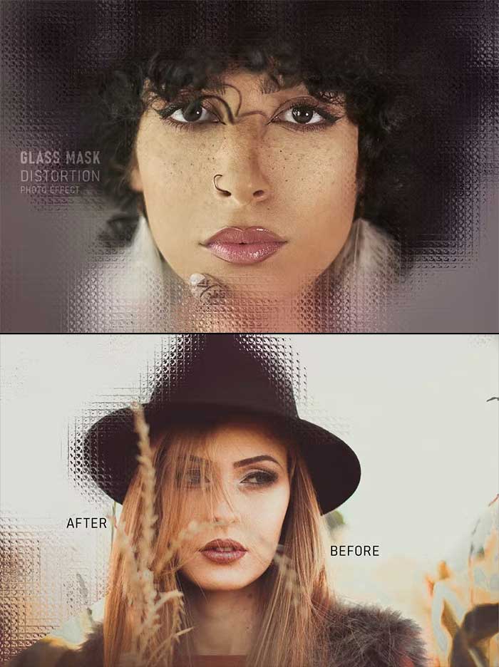Distortion Glass Photo Effect