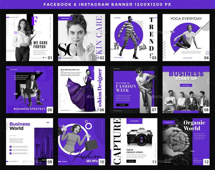 Graphicriver – 50 Instagram & Facebook Banners 50 Instagram & Facebook Banners