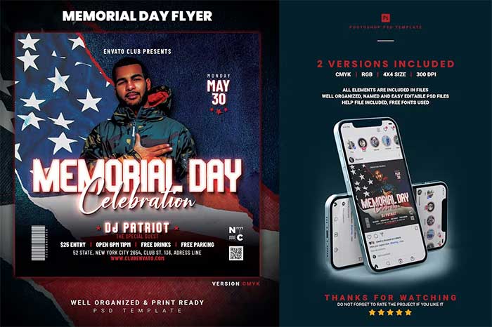 Memorial Day Party Flyer